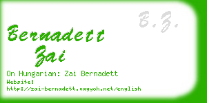 bernadett zai business card